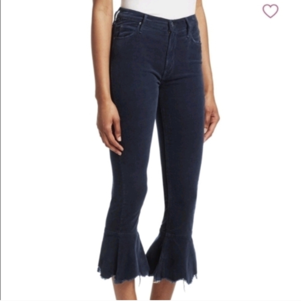 MOTHER Navy Corduroy Trousers